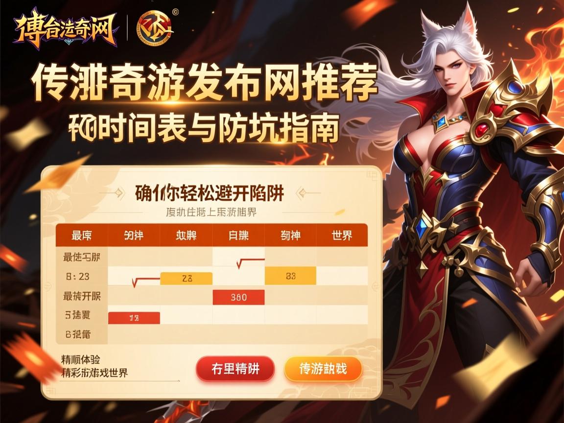 权威传奇私服发布网推荐 - 2023最新开服时间表与防坑指南